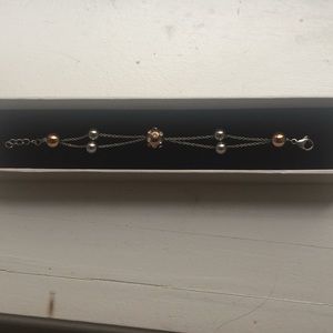 Gold and silver colors bracelet